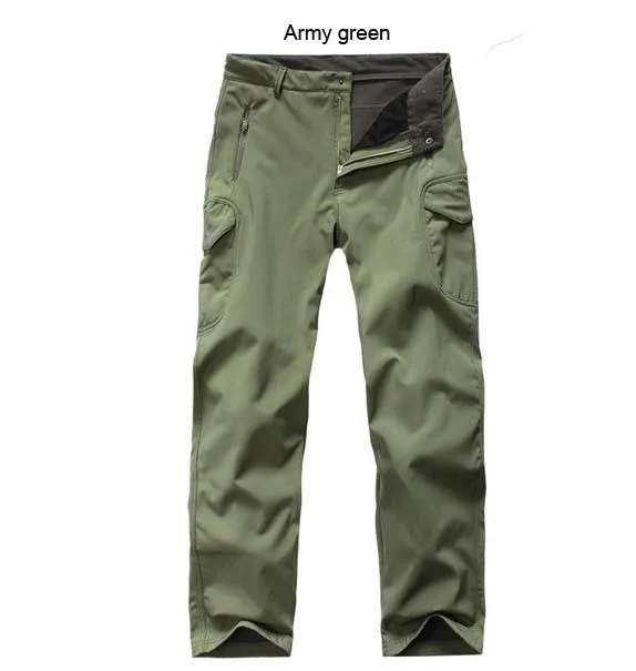 Soft shell and white pants