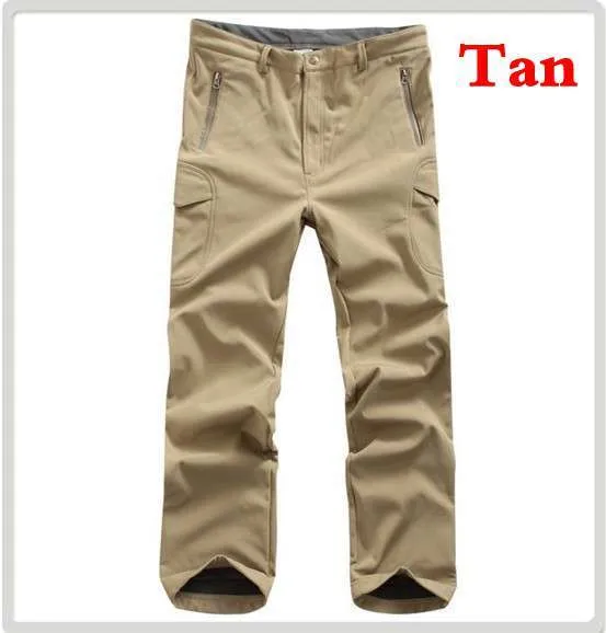 Soft shell and white pants