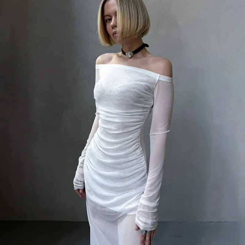 Sophisticated Sexy Sheer Slim Beachy Feminine Whimsical Maxi Dress
