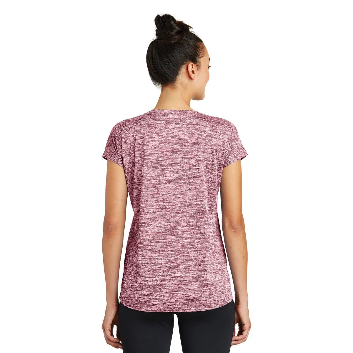 Sport-Tek Women's Maroon Electric PosiCharge Electric Heather Sporty Tee