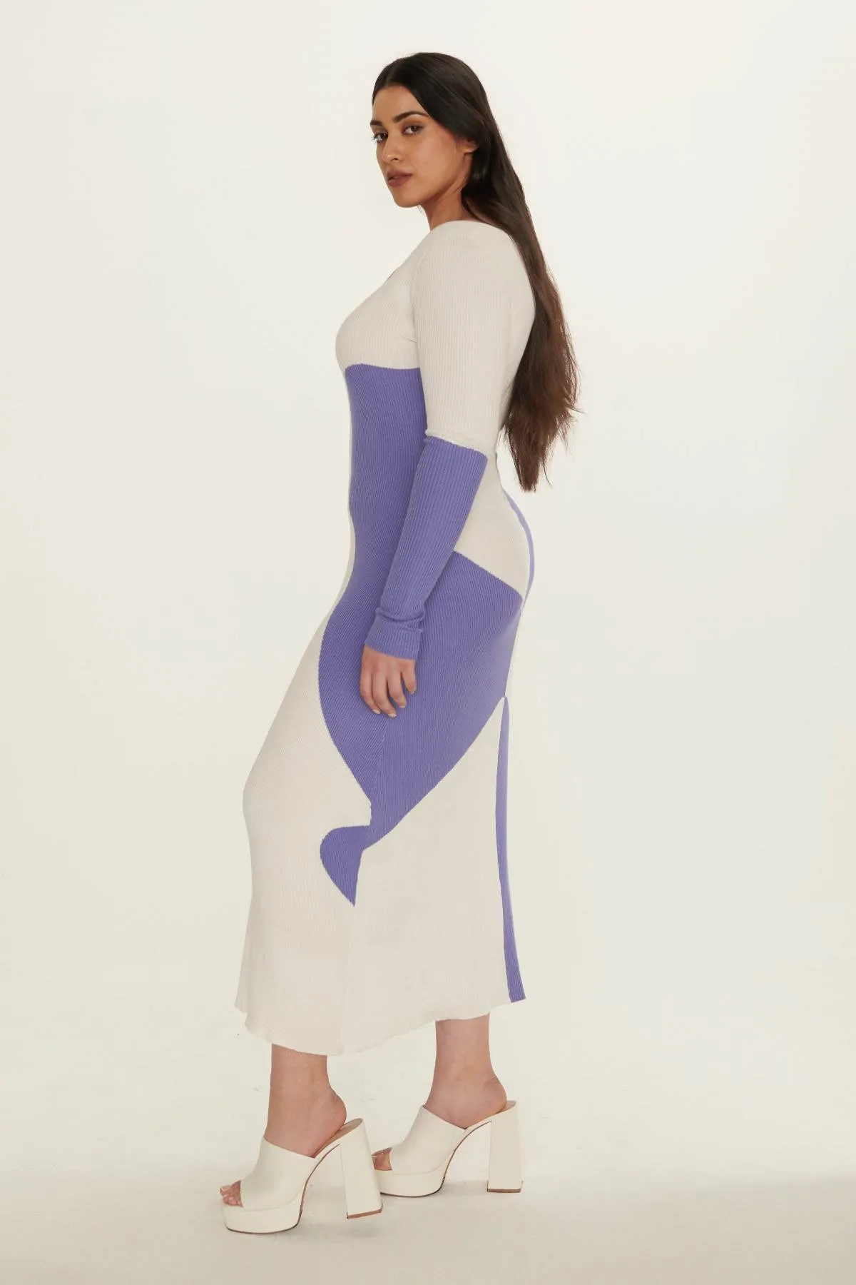 Square Neck Long Dress