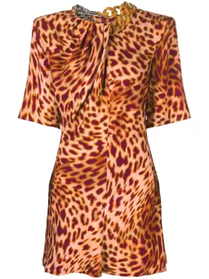 STELLA McCARTNEY leopard-print mini dress feminine