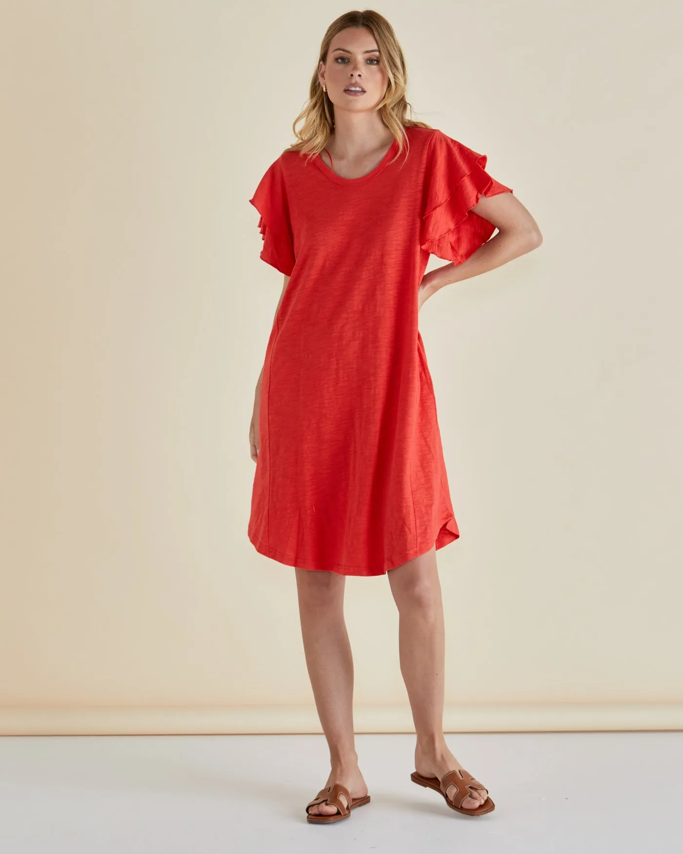 Sydney Tee Dress - Red