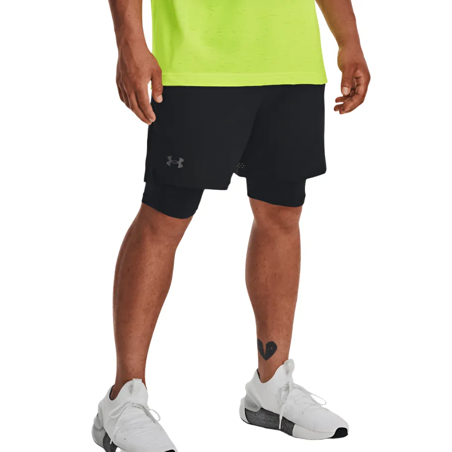 Under Armour Mens Vanish Woven 2 in 1 Shorts Black