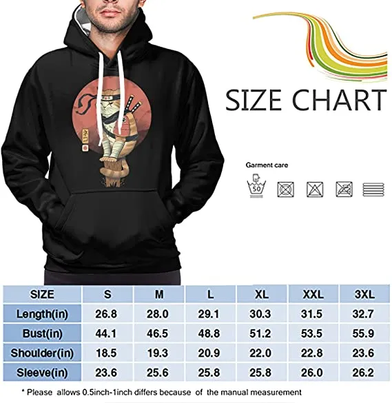 Unisex Funny Ninja Cat Graphic Casual Hooded Sweatshirts