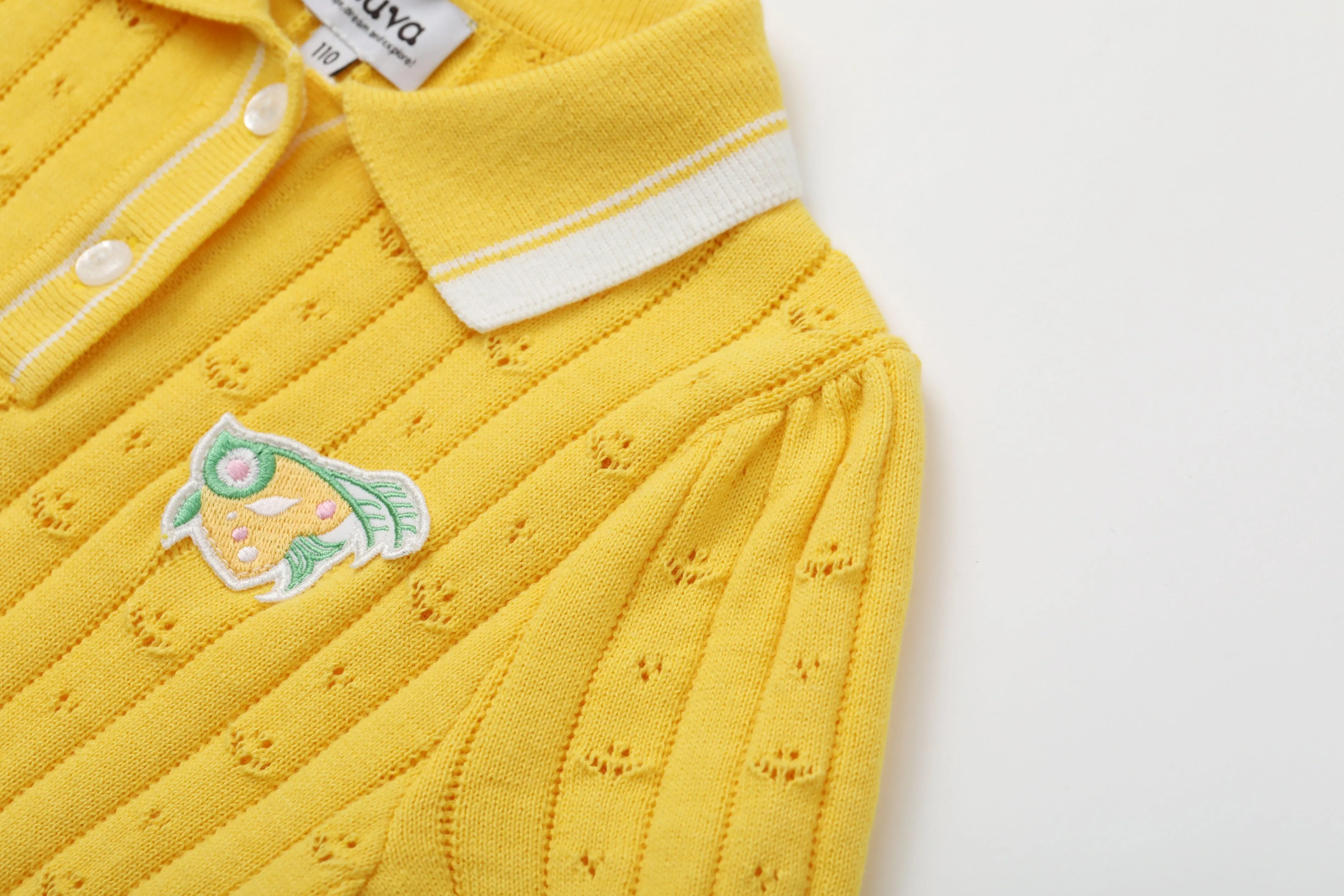 Vauva SS24 - Girls Knitted Polo Sweater (Orange)