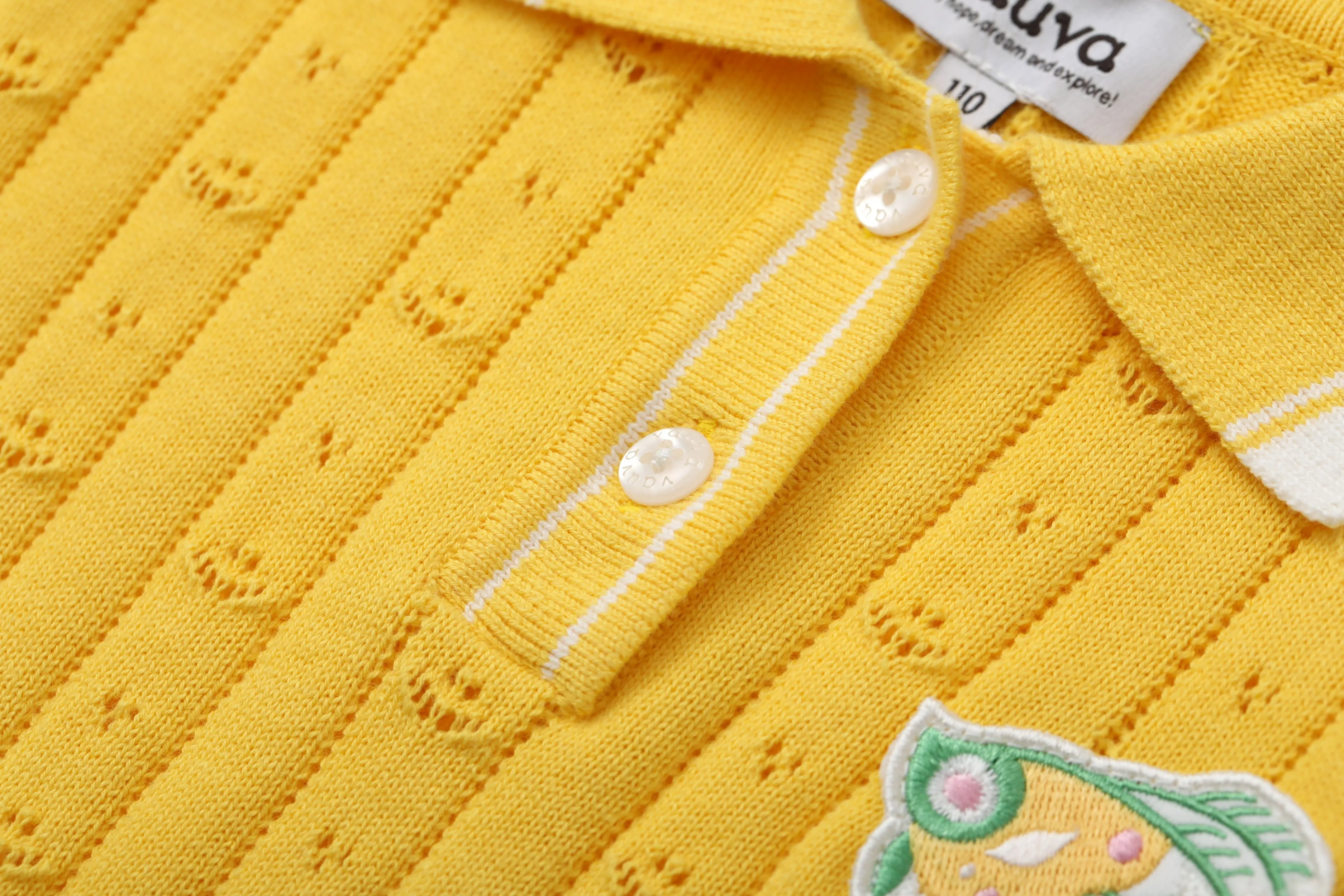 Vauva SS24 - Girls Knitted Polo Sweater (Orange)