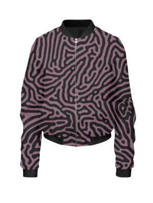 Versatile Printed Pink Bomber Jacket